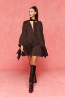 karavan fall winter 26' collection erika mini dress brown