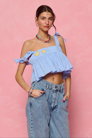 karavan clothing fashion planet homeware spring summer 26 nai collection crop top light blue stripes