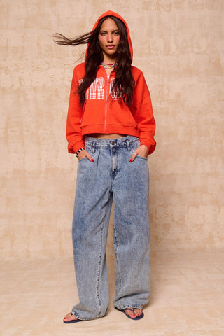 karavan clothing fashion krvn spring summer 26 nai collection mabel zip hoodie tomato red