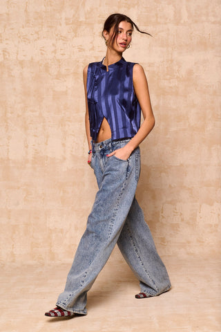 karavan clothing fashion krvn spring summer 26 nai collection rosana top blue