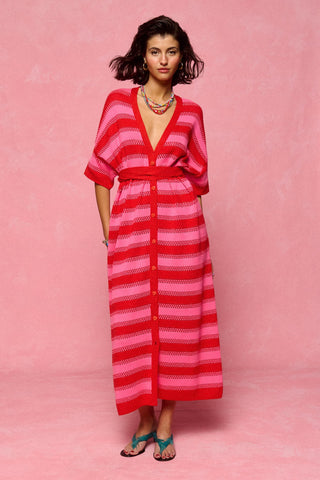 karavan clothing fashion spring summer 26 nai collection esther knitted dress candy pink