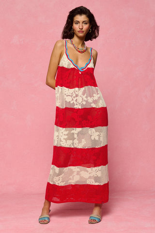 karavan clothing fashion spring summer 26 nai collection eugene knitted dress red ivory