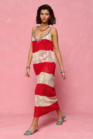karavan clothing fashion spring summer 26 nai collection eugene knitted dress red ivory