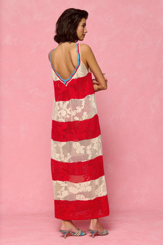 karavan clothing fashion spring summer 26 nai collection eugene knitted dress red ivory