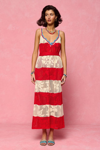 karavan clothing fashion spring summer 26 nai collection eugene knitted dress red ivory