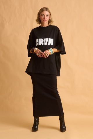 karavan clothing fashion fall winter 25 homecoming krvn collection xenia tee black
