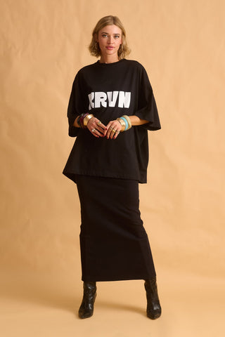 karavan clothing fashion fall winter 25 homecoming krvn collection eva skirt black
