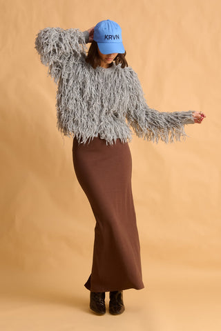 karavan clothing fashion fall winter 25 homecoming krvn collection eva skirt brown