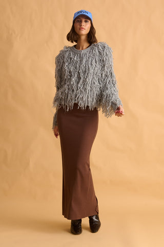 karavan clothing fashion fall winter 25 homecoming krvn collection eva skirt brown