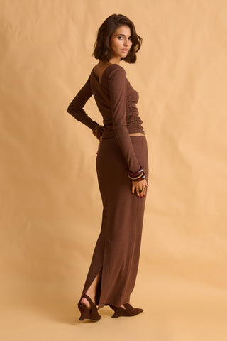 karavan clothing fashion fall winter 25 homecoming krvn collection marion top brown