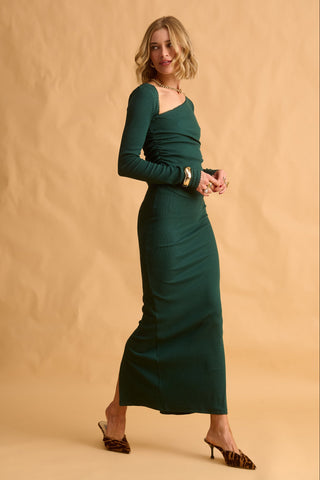 karavan clothing fashion fall winter 25 homecoming krvn collection eva skirt green