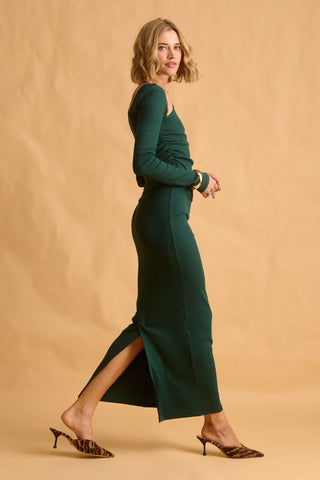 karavan clothing fashion fall winter 25 homecoming krvn collection eva skirt green