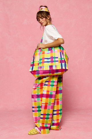 karavan clothing fashion spring summer 26 nai collection cornelia bag checked magenta yellow