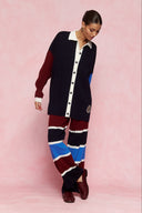 karavan fall winter 26' collection ezra knitted trousers multicolor blues