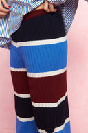 karavan fall winter 26' collection ezra knitted trousers multicolor blues