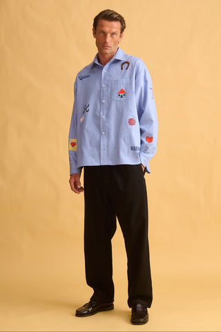 karavan clothing fashion fall winter 25 homecoming men collection bernard shirt light blue