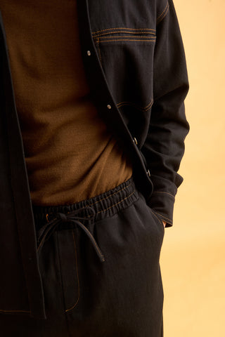 karavan clothing fashion fall winter 25 homecoming men collection fabrizio trousers black