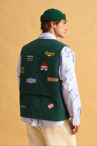 karavan clothing fashion fall winter 25 homecoming men collection arthur vest pine grove green