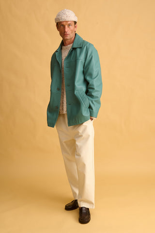 karavan clothing fashion fall winter 25 homecoming men collection milton jacket grey leather