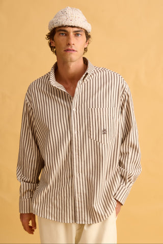 karavan clothing fashion fall winter 25 homecoming men collection jaime shirt ivory stripes