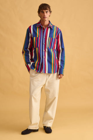 karavan clothing fashion fall winter 25 homecoming men collection jessie shirt multicolor stripes