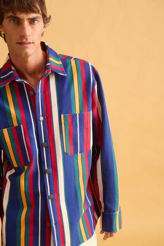karavan clothing fashion fall winter 25 homecoming men collection jessie shirt multicolor stripes