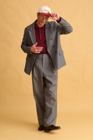 karavan clothing fashion fall winter 25 homecoming men collection benjamin blazer striped grey