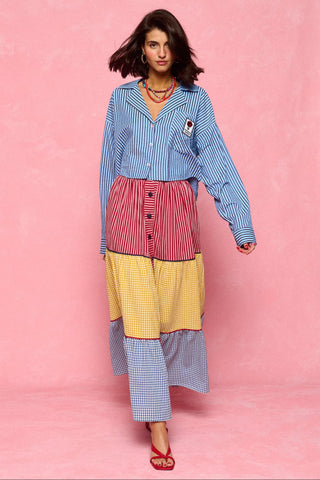 karavan clothing fashion spring summer 26 nai collection giovanna shirt blue stripes