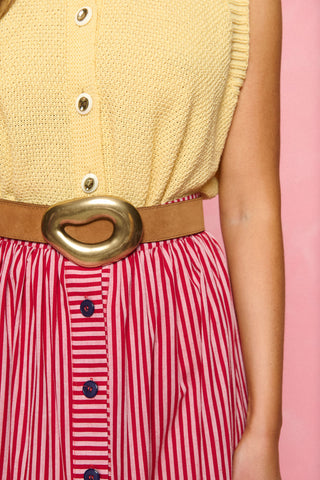 karavan clothing fashion spring summer 26 nai collection tuppence belt leather brown