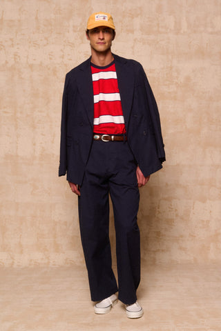 karavan clothing fashion spring summer 26 men nai collection keanu tee red white stripes