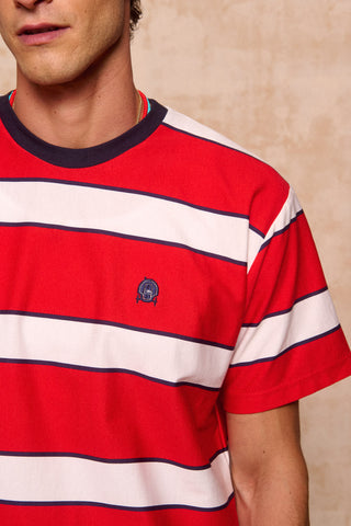 karavan clothing fashion spring summer 26 men nai collection keanu tee red white stripes
