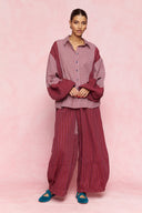 karavan loungewear planet fall winter 26' collection frezia pants burgundy 
