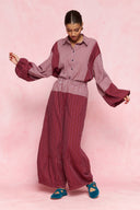 karavan loungewear planet fall winter 26' collection frezia pants burgundy 
