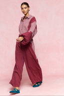 karavan loungewear planet fall winter 26' collection frezia pants burgundy 