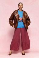 karavan loungewear planet fall winter 26' collection frezia pants burgundy 