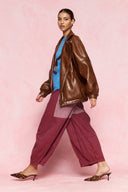 karavan loungewear planet fall winter 26' collection frezia pants burgundy 