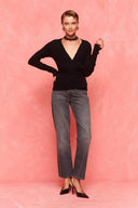 karavan fall winter 26' collection galina knitted top black