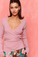 karavan fall winter 26' collection galina knitted top pink