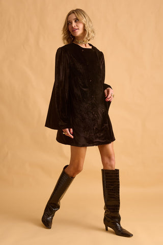 karavan clothing fashion fall winter 25 krvn homecoming collection gigi mini dress brown