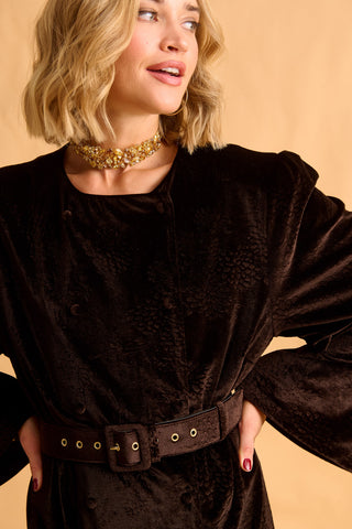 karavan clothing fashion fall winter 25 krvn homecoming collection gigi mini dress brown