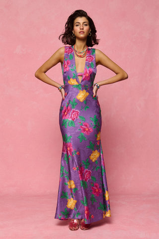 karavan clothing fashion spring summer 26 nai collection giulia dress purple floral yellow