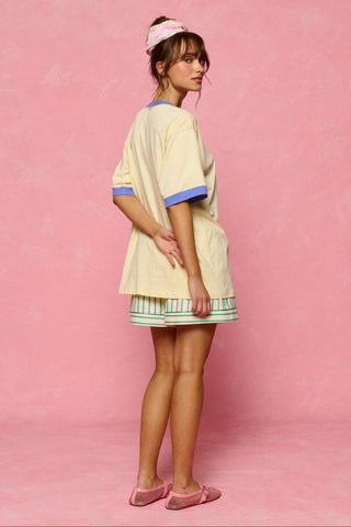 karavan clothing fashion planet homeware spring summer 26 nai collection green stripes shorts