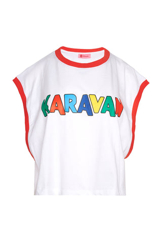 karavan clothing fashion spring summer 26 nai weekendwear collection harmony crop tee white logo