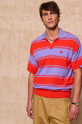 karavan clothing fashion spring summer 26 men nai collection benito knitted blouse red blue stripes