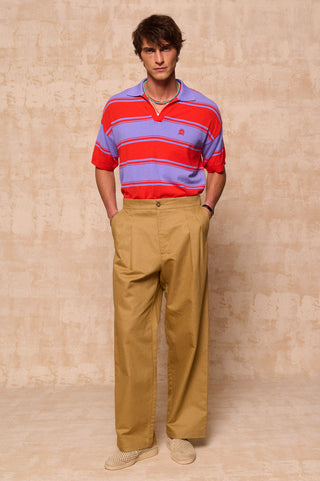 karavan clothing fashion spring summer 26 men nai collection benito knitted blouse red blue stripes