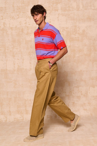 karavan clothing fashion spring summer 26 men nai collection benito knitted blouse red blue stripes