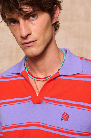 karavan clothing fashion spring summer 26 men nai collection benito knitted blouse red blue stripes