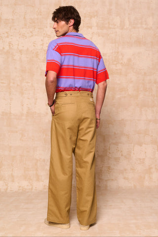 karavan clothing fashion spring summer 26 men nai collection benito knitted blouse red blue stripes