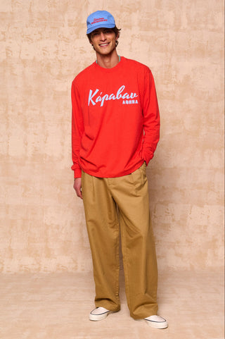 karavan clothing fashion spring summer 26 men nai collection eithan longsleeve tomato red