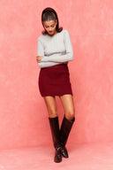 karavan fall winter 26' collection scarlett knitted top light grey